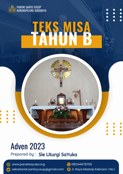 Teks Misa Khusus Adven Tahun B Edisi Desember 2023