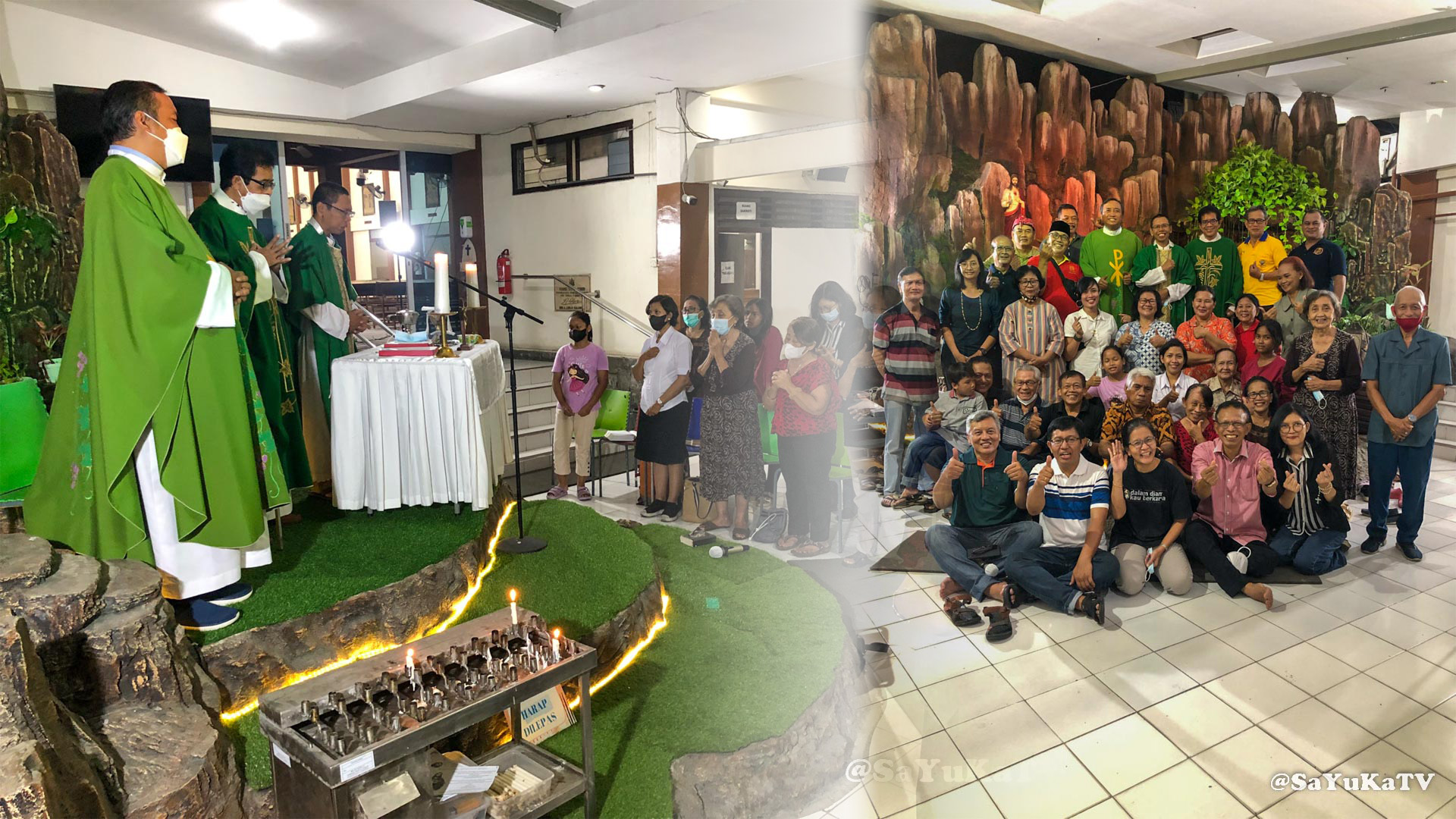 Tiga Romo SaYuKa Pimpin Misa Khusus 365 Hari Tirakatan Doa Rosario