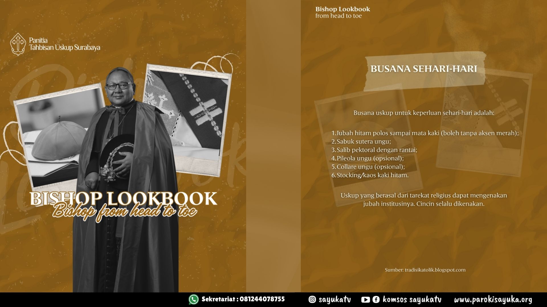 Busana Uskup: Busana Liturgis, Busana Resmi non Liturgis dan Busana Sehari-hari.
